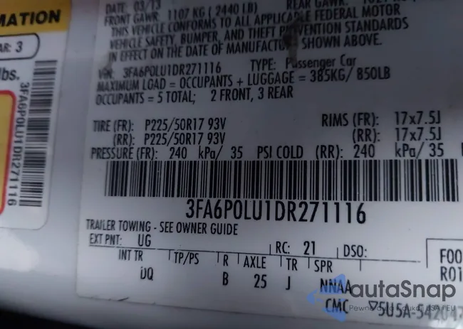 3FA6P0LU1DR271116: 43895644