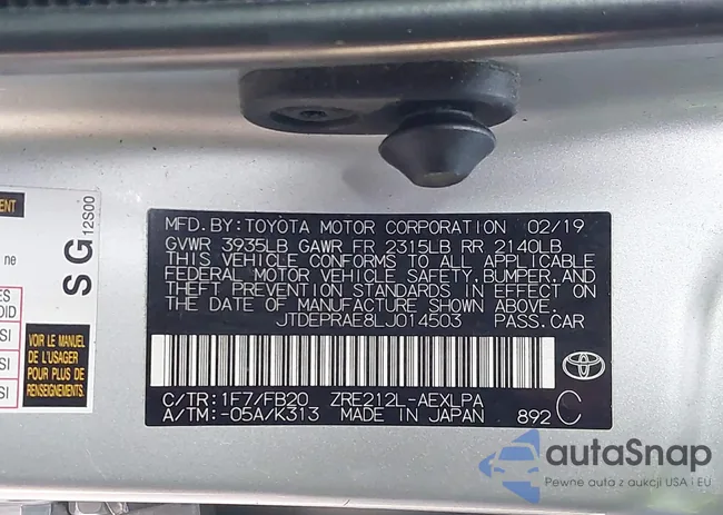 JTDEPRAE8LJ014503: 43896904