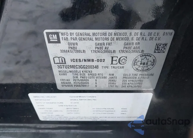 3GTU2MEC3GG200348: 43896919