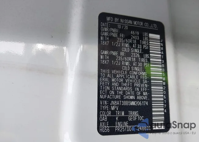 JN8AT3BB5MW206174: 43897103