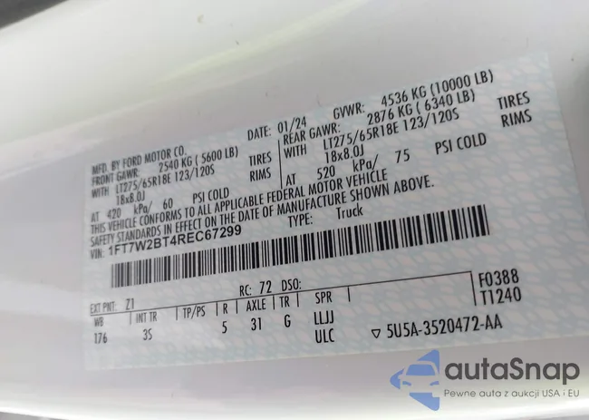 1FT7W2BT4REC67299: 43897147