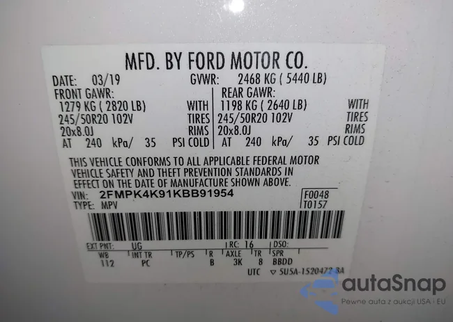 2FMPK4K91KBB91954: 43896546