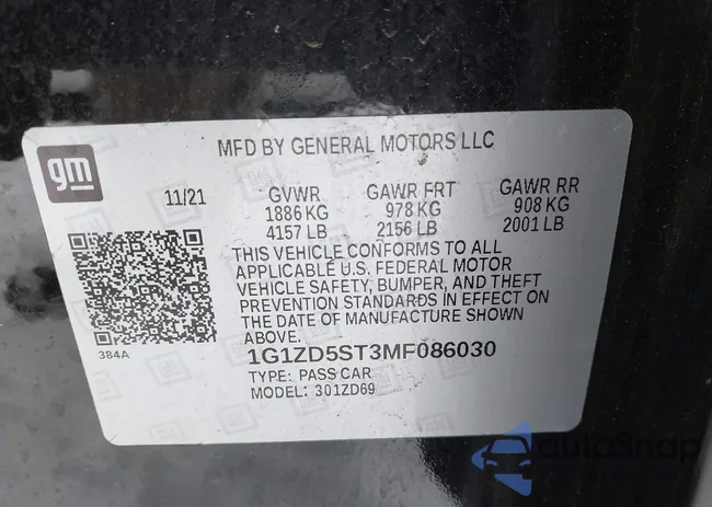 1G1ZD5ST3MF086030: 43896579