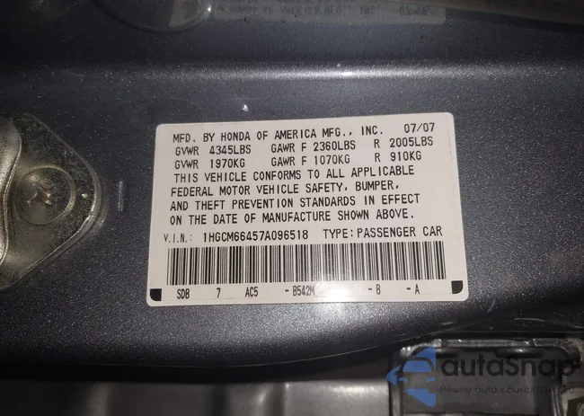 1HGCM66457A096518: 43896639