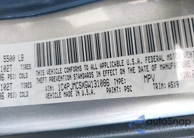 1C4PJMCSXGW131086: 43896760