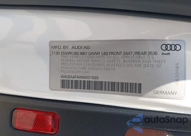 WAUEAAF46MA031589: 43896761