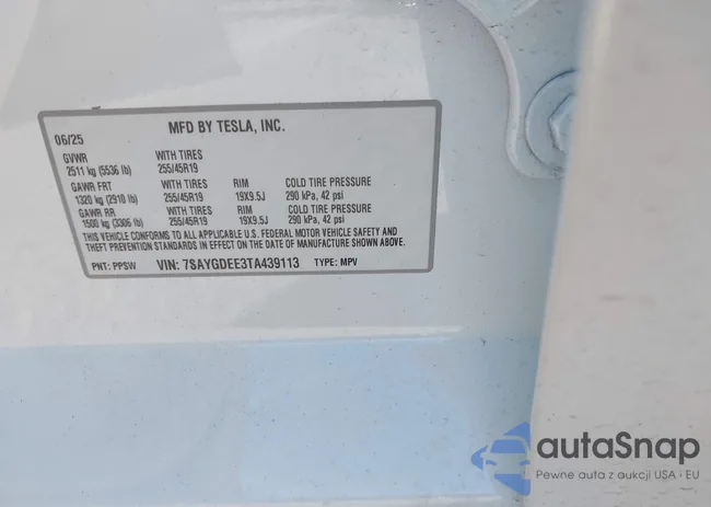 7SAYGDEE3TA439113: 43897923