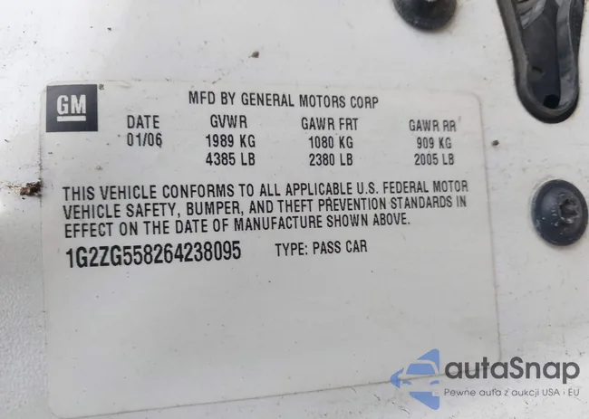 1G2ZG558264238095: 43897924