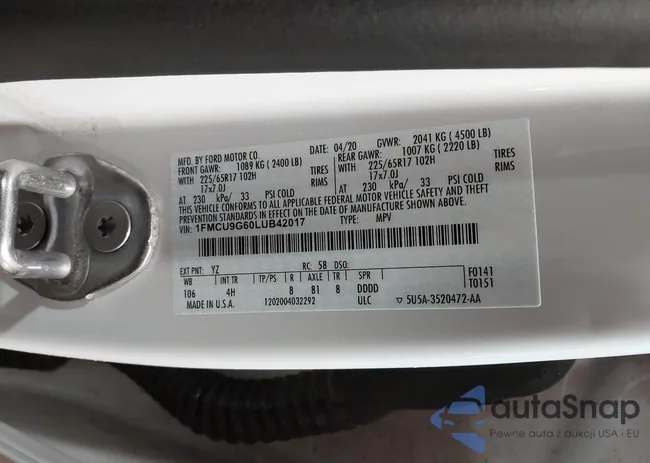 1FMCU9G60LUB42017: 43898267