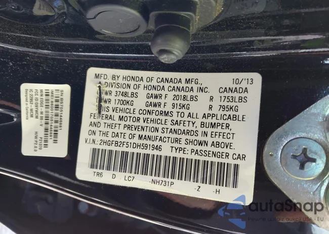 2HGFB2F51DH591946: 43898273