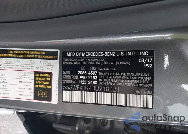 55SWF4JB7HU218321: 43898323