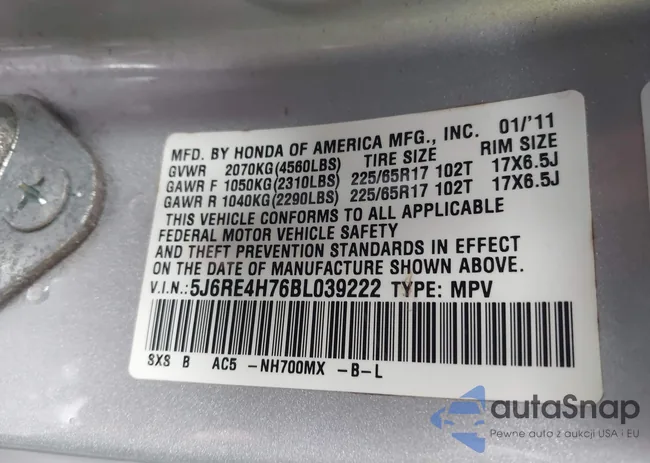 5J6RE4H76BL039222: 43898372