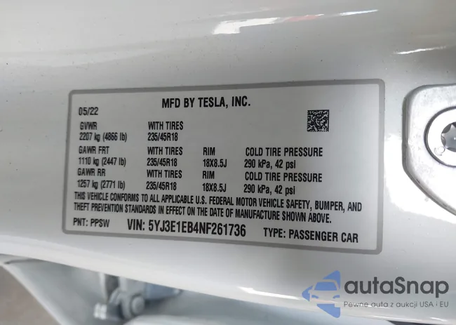 5YJ3E1EB4NF261736: 43898391