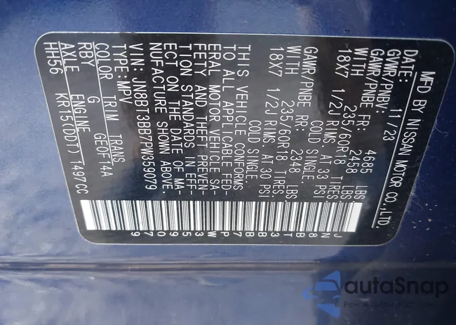 JN8BT3BB7PW359079: 43897517