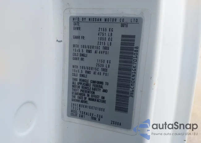 3N6CM0KN1GK701088: 43897742