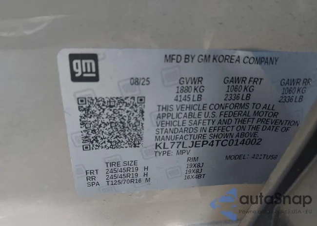 KL77LJEP4TC014002: 43898850