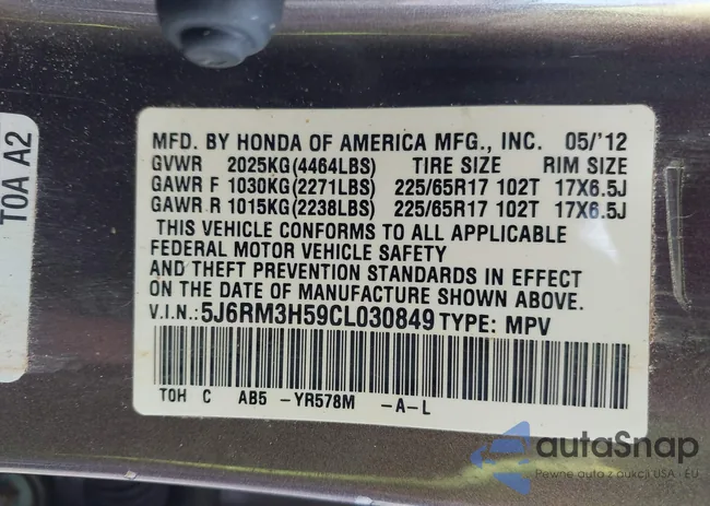 5J6RM3H59CL030849: 43898854