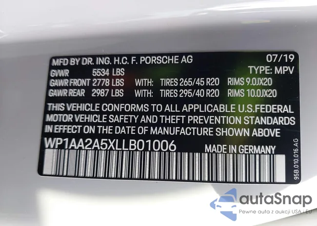 WP1AA2A5XLLB01006: 43898882