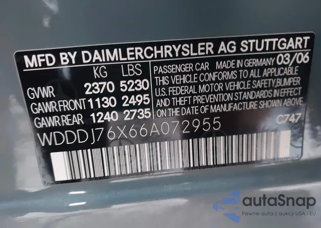 WDDDJ76X66A072955: 43898995