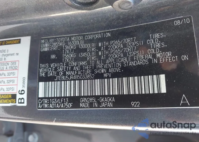 JTEBU5JR4B5033852: 43899095