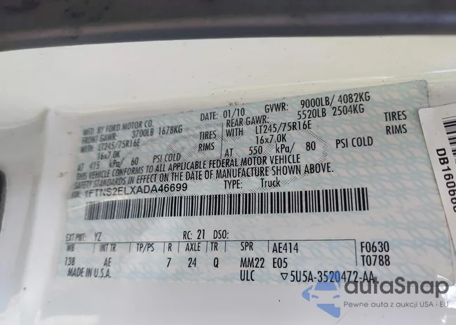 1FTNS2ELXADA46699: 43899161