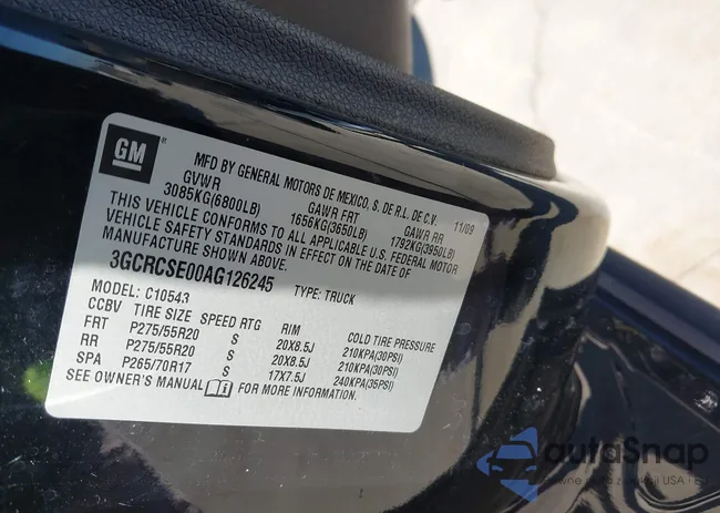 3GCRCSE00AG126245: 43899205