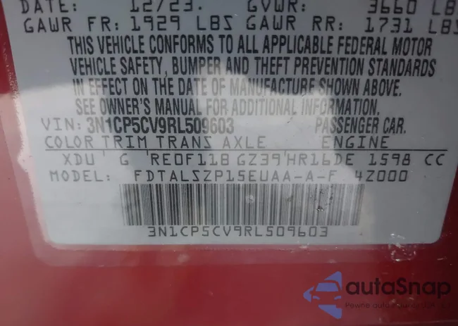 3N1CP5CV9RL509603: 43899335