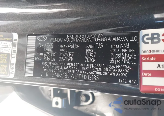 5NMJBCAE1PH212183: 43899357