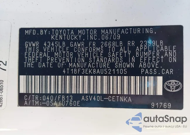 4T1BF3EK8AU521105: 43899415