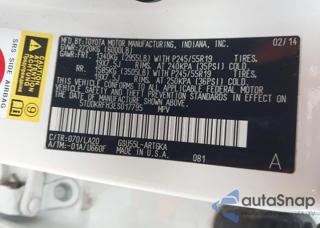 5TDDKRFH3ES017795: 43898789