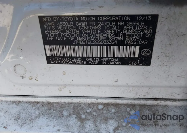 JTHBE1BL2E5033324: 43900125