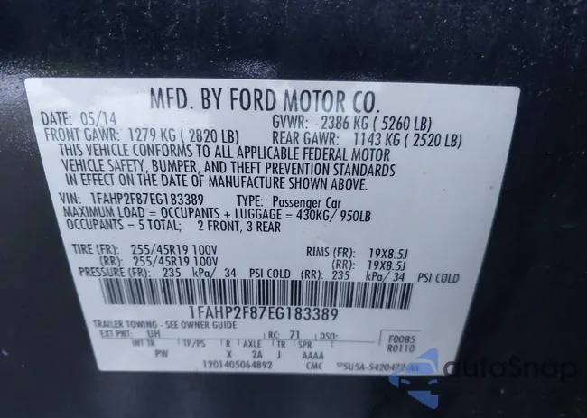 1FAHP2F87EG183389: 43900226