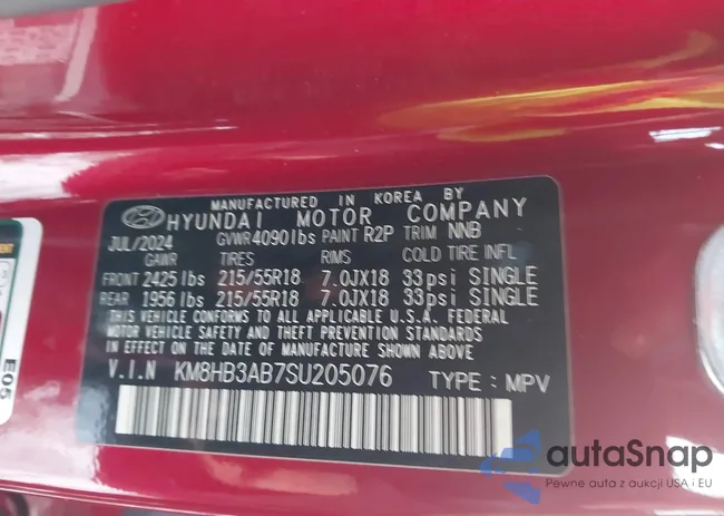 KM8HB3AB7SU205076: 43900254