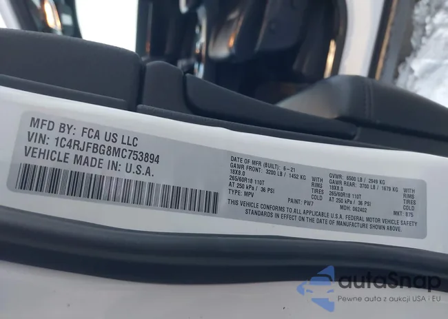 1C4RJFBG8MC753894: 43900292