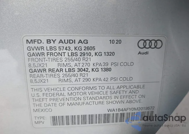 WA1B4AFY0M2019572: 43900380