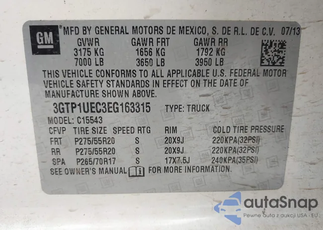 3GTP1UEC3EG163315: 43900433