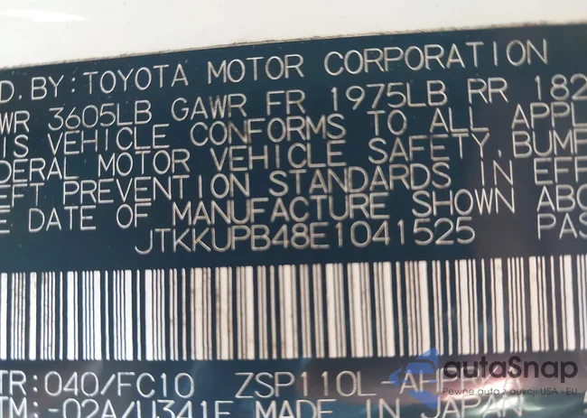JTKKUPB48E1041525: 43899593