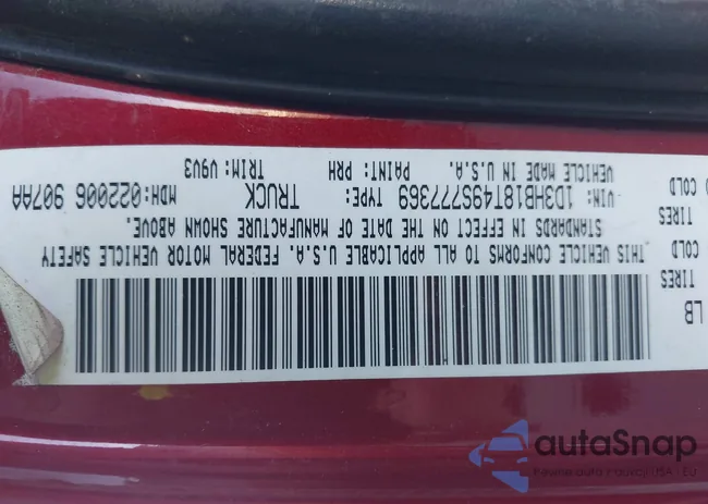 1D3HB18T49S777369: 43899609