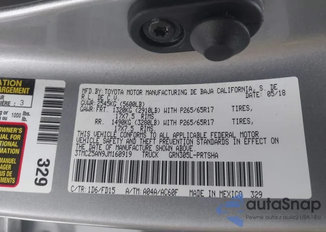 3TMCZ5AN9JM160919: 43899715