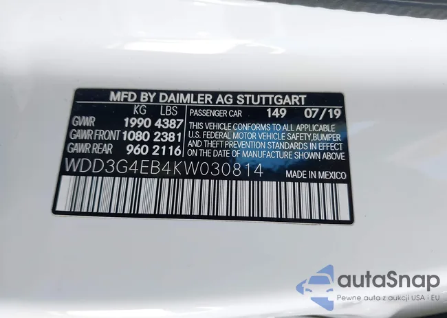 WDD3G4EB4KW030814: 43899782