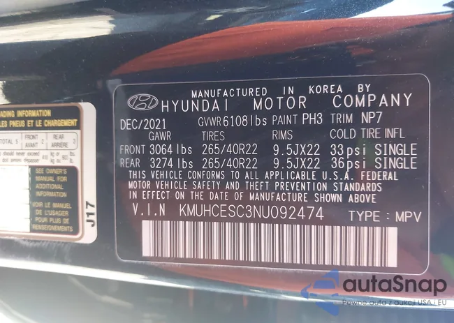 KMUHCESC3NU092474: 43899790