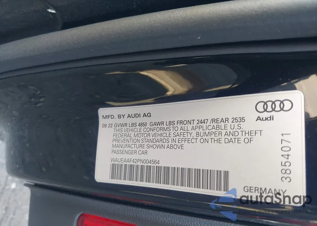 WAUEAAF42PN004564: 43900940