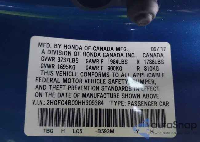 2HGFC4B00HH309384: 43900967