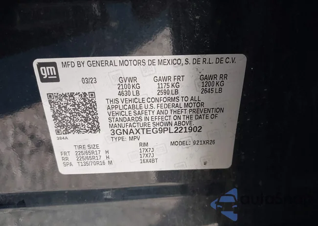 3GNAXTEG9PL221902: 43901135