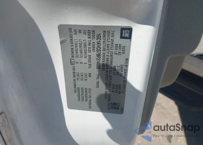 1GC1KVCG7BF214066: 43901240