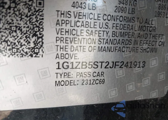 1G1ZB5ST2JF241913: 43901248