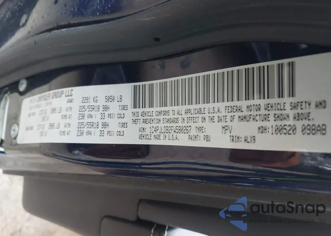 1C4PJLDB2FW580267: 43901268