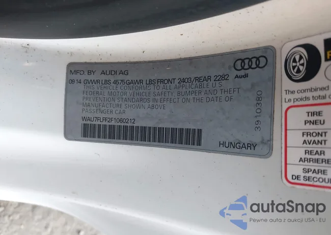 WAU7FLFF2F1060212: 43901279