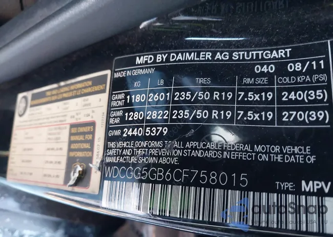 WDCGG5GB6CF758015: 43901366