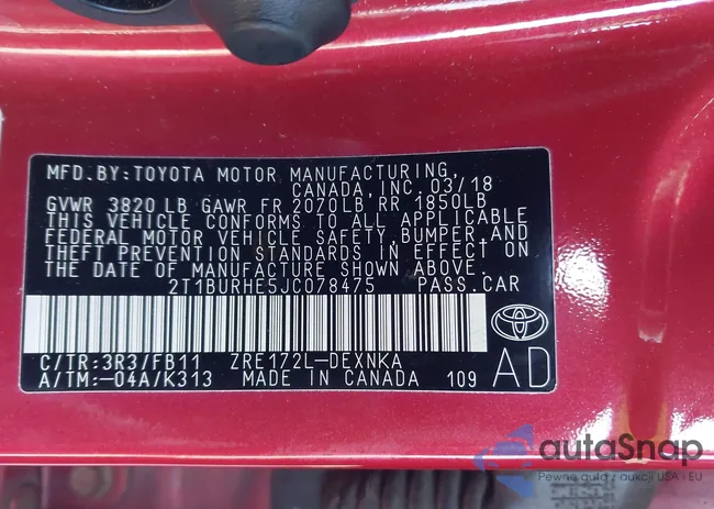 2T1BURHE5JC078475: 43901372